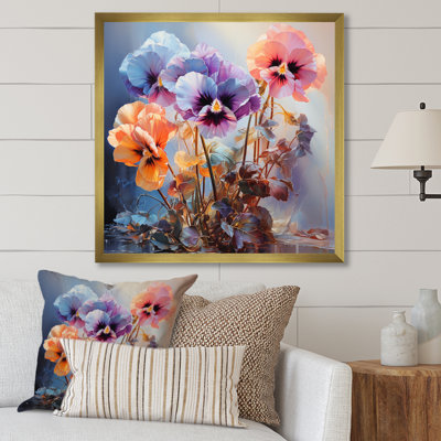 " Purple Pansies Romantic Impression "