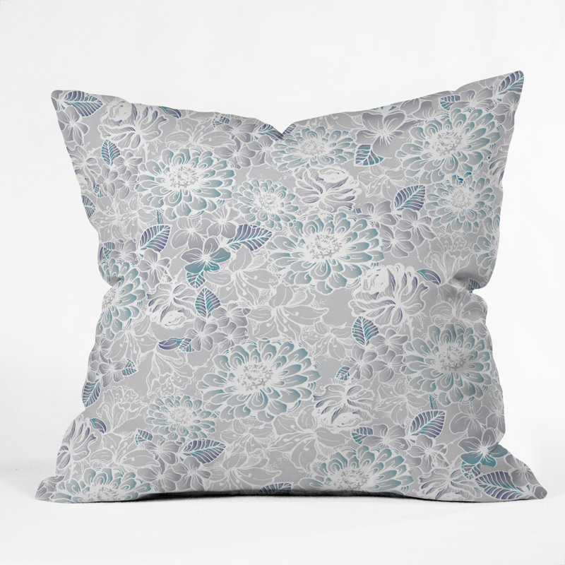 Coussin décoratif intérieur/extérieur rosebudstudio danse lilly, 16 po x 1 po, Gris