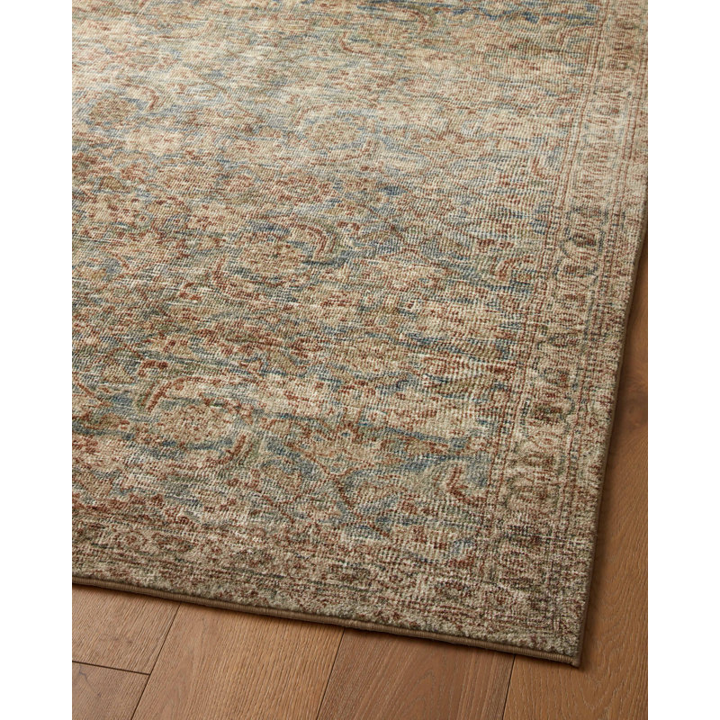 Amber Lewis x Loloi Morgan Sea / Sage Area Rug feat. CloudPile, Rectangle 5' x 7'