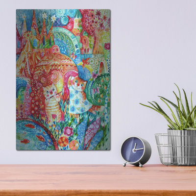 Art mural en métal The Holiday Aisle® «Happy Summer» par Oxana Zaika