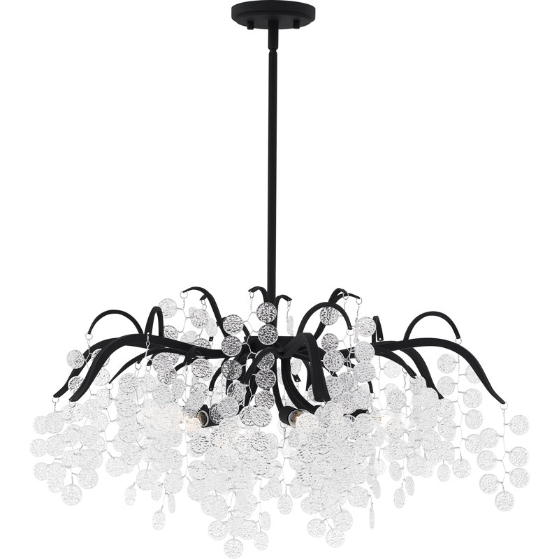 Lustre à 6 lumières Keasha, Noir