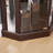 Corner Lighted Curio Cabinet Corner Glass Cabinet Lighted Curio Cabinet Corner Display Case For Living Room, Curio Cabinet, Antique Collection, Wine,Bar Glass Storage Light Included-1010170955