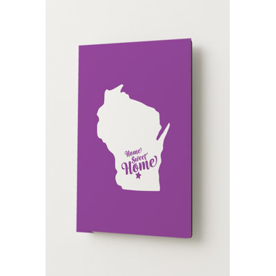 Home Sweet Milwaukee — Wisconsin State Silhouette — Portrait Metal Wall Art