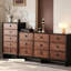 Armoire d'appoint en bois manufacturé noir massif