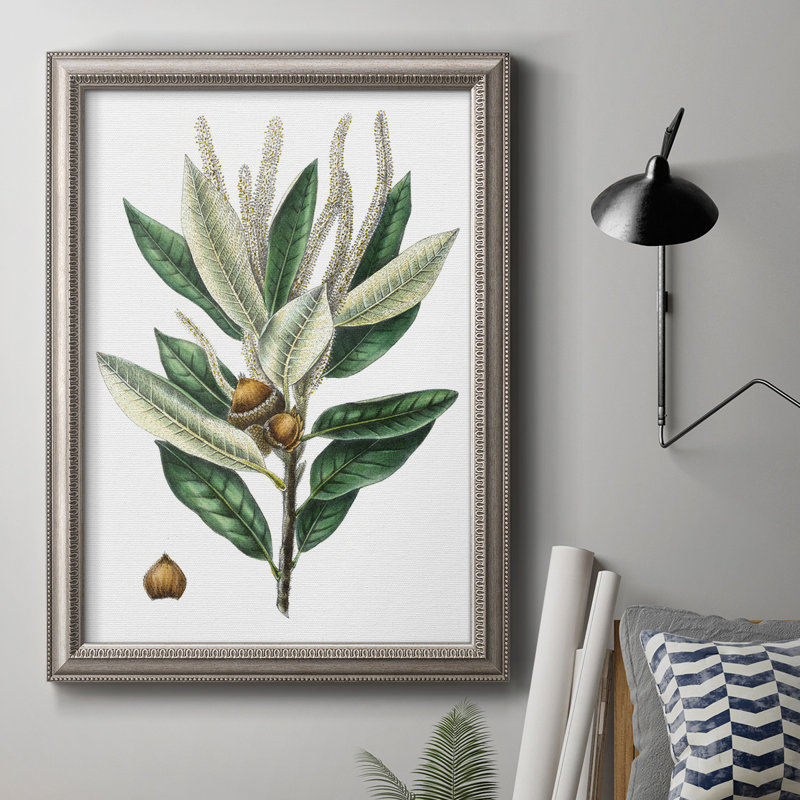 Chêne fleuri dense - Peinture sur toile encadrée, H 20 po x l 16 po x P 2,5 po
