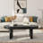 Mid Century Modern Oval Fluted Coffee Table, Farmhouse Style, Black-58023640