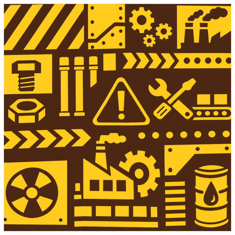 Tapis de bain Industrial Illustration, L 24 po x L 17 po
