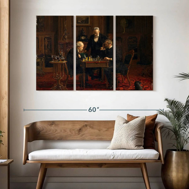 Senne The Chess Players, 32" H x 50" W