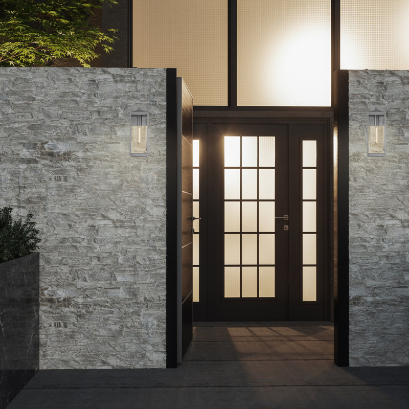 Meunier Steel Wall Light, Stainless Steel, 17" H x 6" W