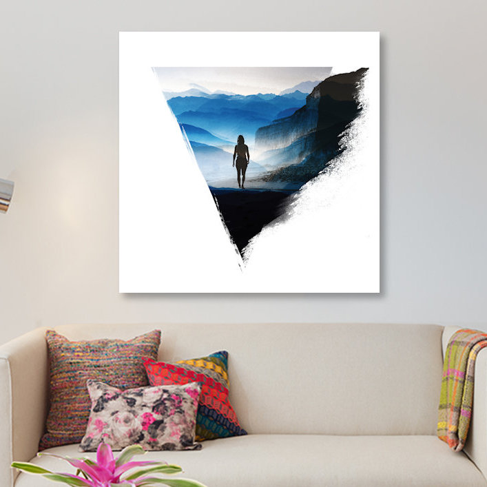 « darker than blue », reproduction d’impression sur toile tendue, H 12 po x l 12 po x P 1,5 po, Toile tendue, Pas de tapis