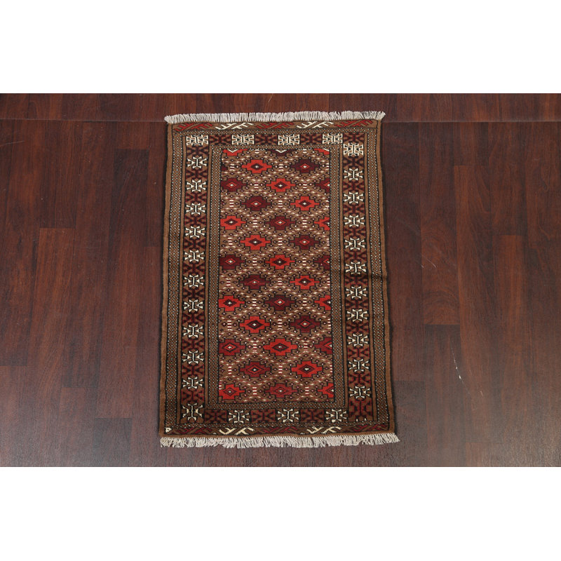 Tapis tribal à motif géométrique 3x4
