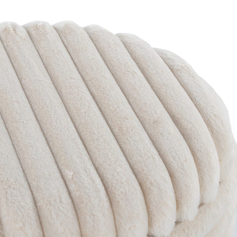 Ensemble de repose-pieds avec couvercle Tray, Crème, crème