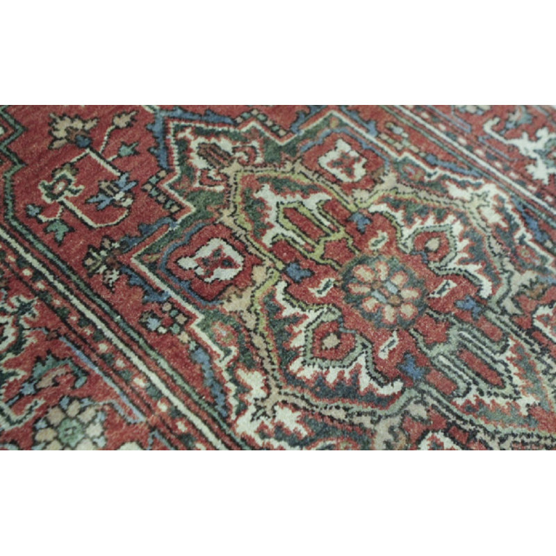 Hand-Knotted High-Quality Red and Red Runner
