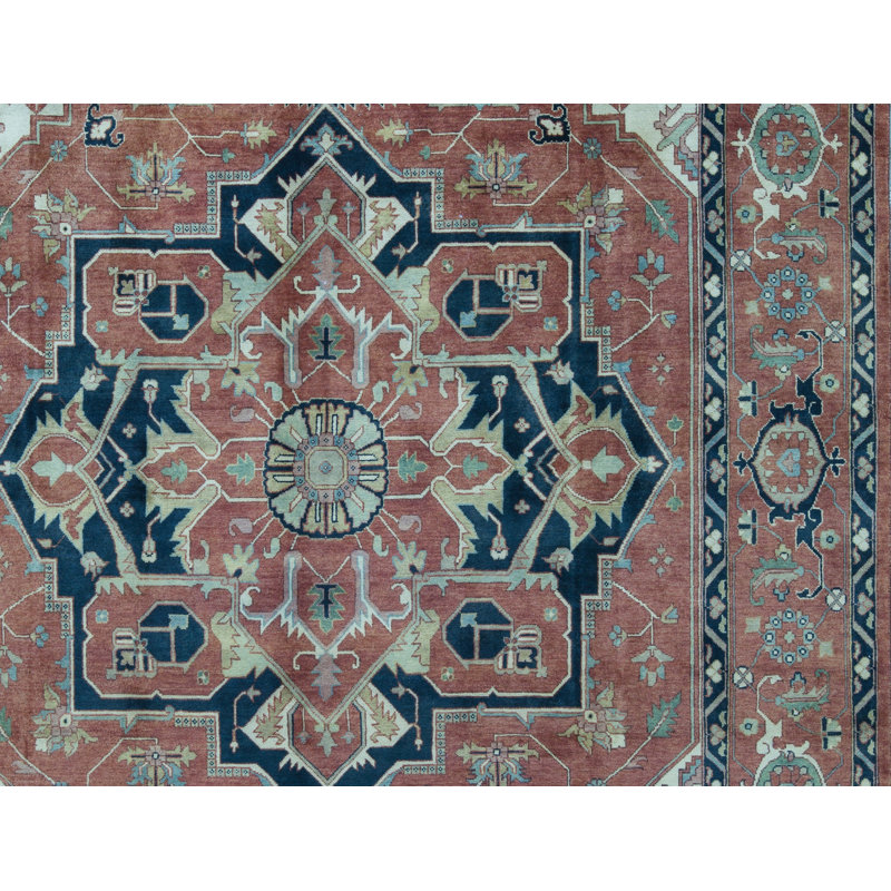 Tapis rouge noué à la main de haute qualité