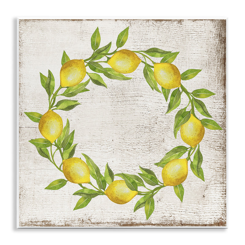  Art mural, couronne de citron et lettre O par Creatif Belle