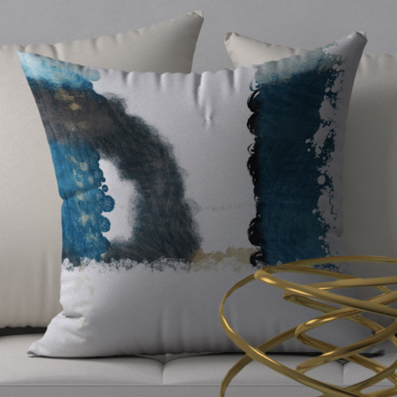Housse de coussin carrée subtile Paradise/insert, 18 po x 18 po