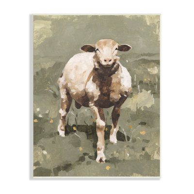 Sourire, printemps, mouton, vert, pissenlit, champ