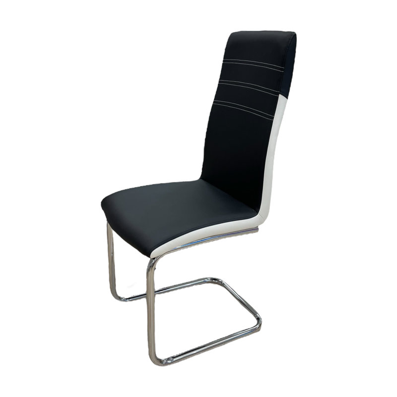 Chaise d'appoint en métal Leonce (ensemble de 6), Noir