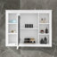 Armoire à pharmacie murale moderne avec miroir, solution de rangement élégante avec 6 tablettes ouvertes-1641343274