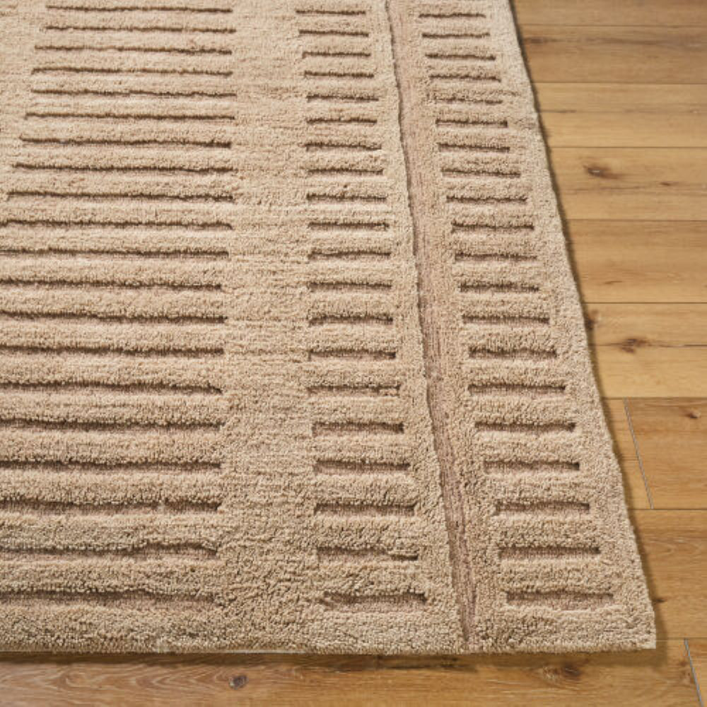 Finlea Machine Washable Hand-Tufted Striped Rug, Rectangle 2' x 3'