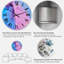Pink And Purple Abstract Liquid Art IV - Modern Wall Clock-233357328