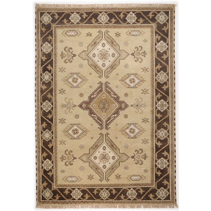 Classic Oriental Wool Area Rug, Rectangular 60 x 90cm