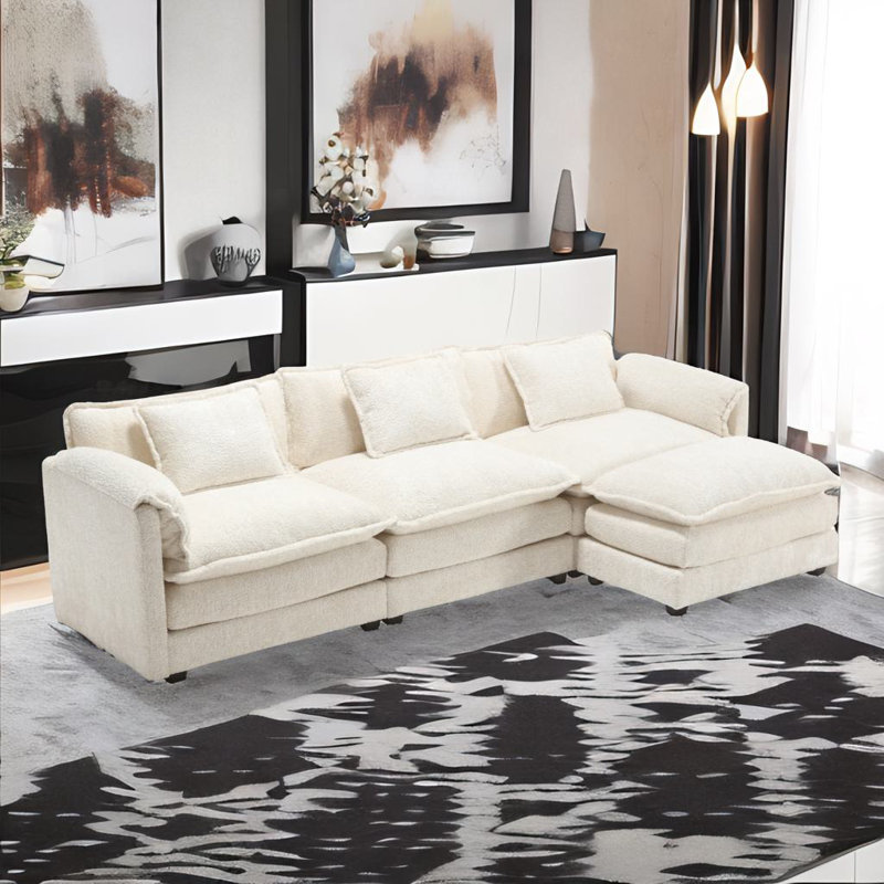 L-shape Sectional Sofa, Beige