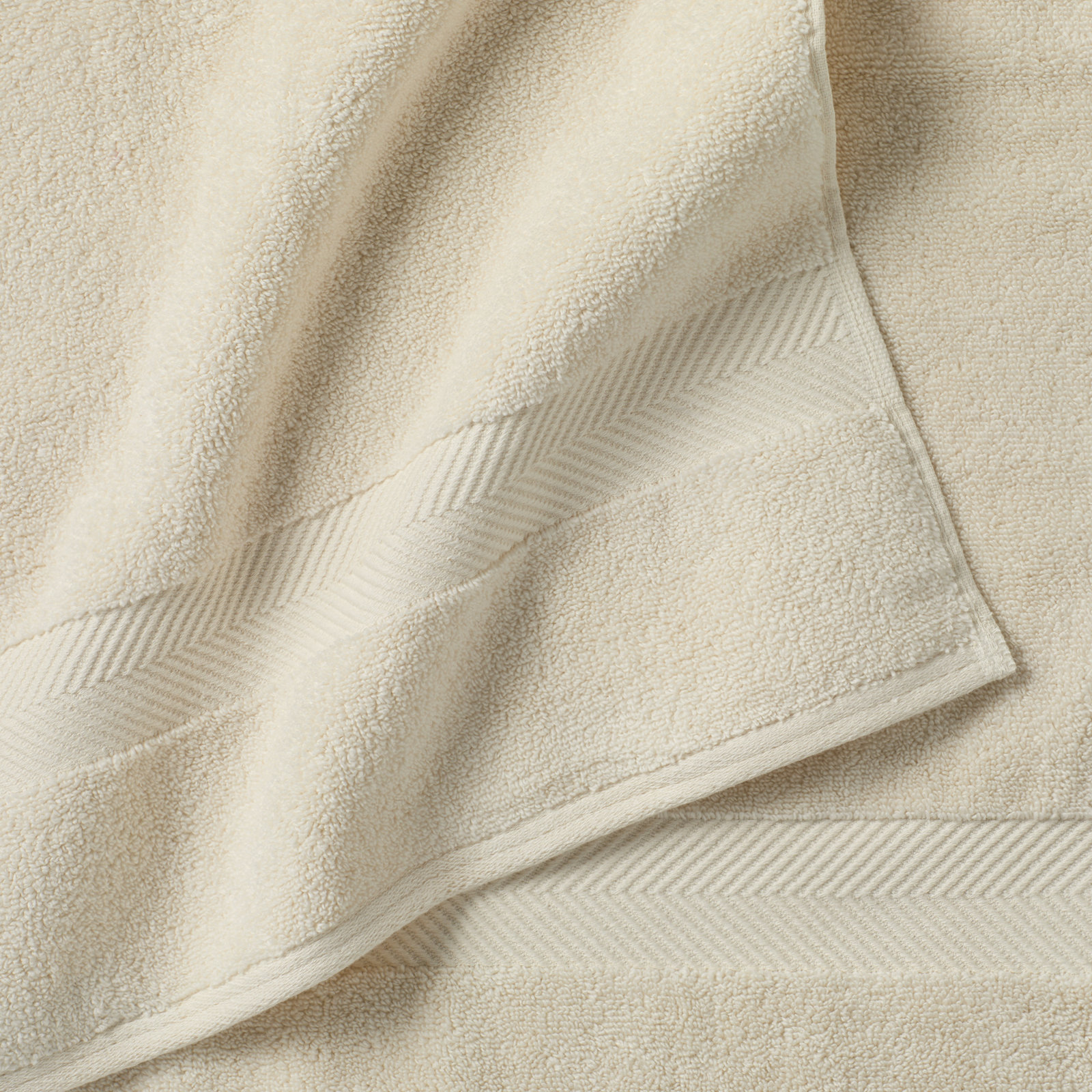 Rane Plush Cotton Bath Towel, Ivory