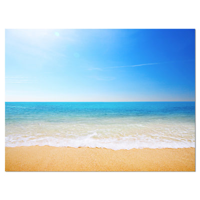 Reproduction de photo sur toile tendue, reproduction de photo sur toile tendue "ondulations blue" à la mer tropical "