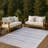 Machine Washable Indoor/Outdoor Chantille ACN2742 Striped Rug-2068726047-2068726048