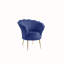 Fauteuil d'appoint en velours bleu 34 po Angelina-632326447