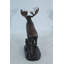 Walking Moose Bronze Sculpture with Marble Base 11" x 4" x 13"H