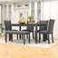 Ensemble de table de salle à manger 6 pièces avec table rectangulaire, banc et 4 chaises rembourrées Farmhouse-305573162