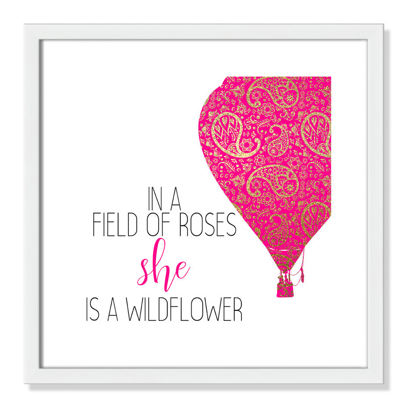 Il s’agit d’un wildflower, H 16 po x l 16 po x P 0,63 po, Cadre blanc