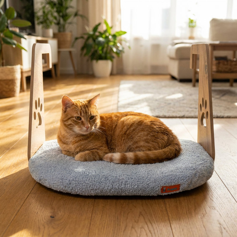 Plush Radiator-Hanging Cat Bed Hammock
