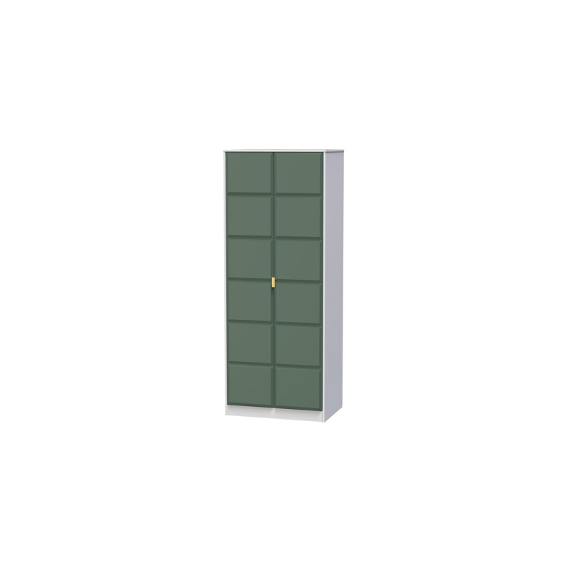 Allem 2 Door Wardrobe, Green/White