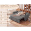 2 Seater Velvet Sofa Bed-1881826511