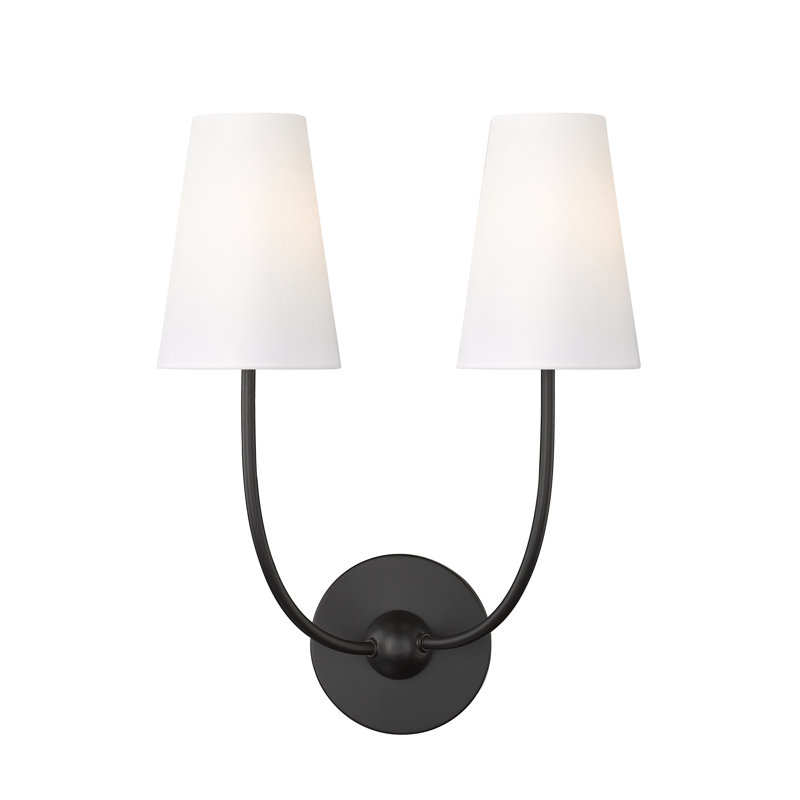 Avemari Armed Sconce, Matte Black