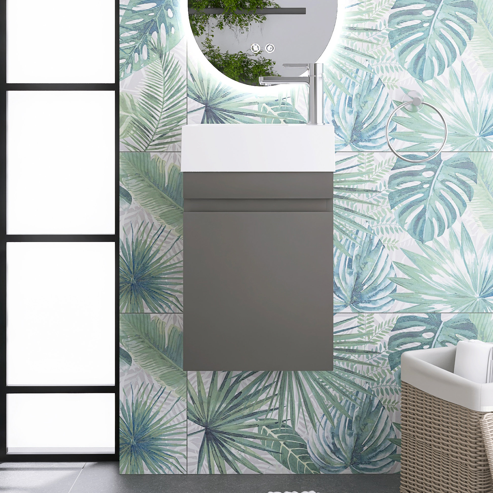 Ebern Designs Hansina 16’’ Single Bathroom Vanity with Resin Top | Wayfair