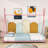 Aaliyaha Twin Size Metal Platform Bed with Triangle Structure and Slats