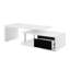 Table basse Flandria avec rangement en blanc et noir ultrabrillant