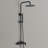 Wall Mount Solid Brass 3-Function Rust-free Outdoor Shower with Handheld Shower with Footwash Spout-91355995