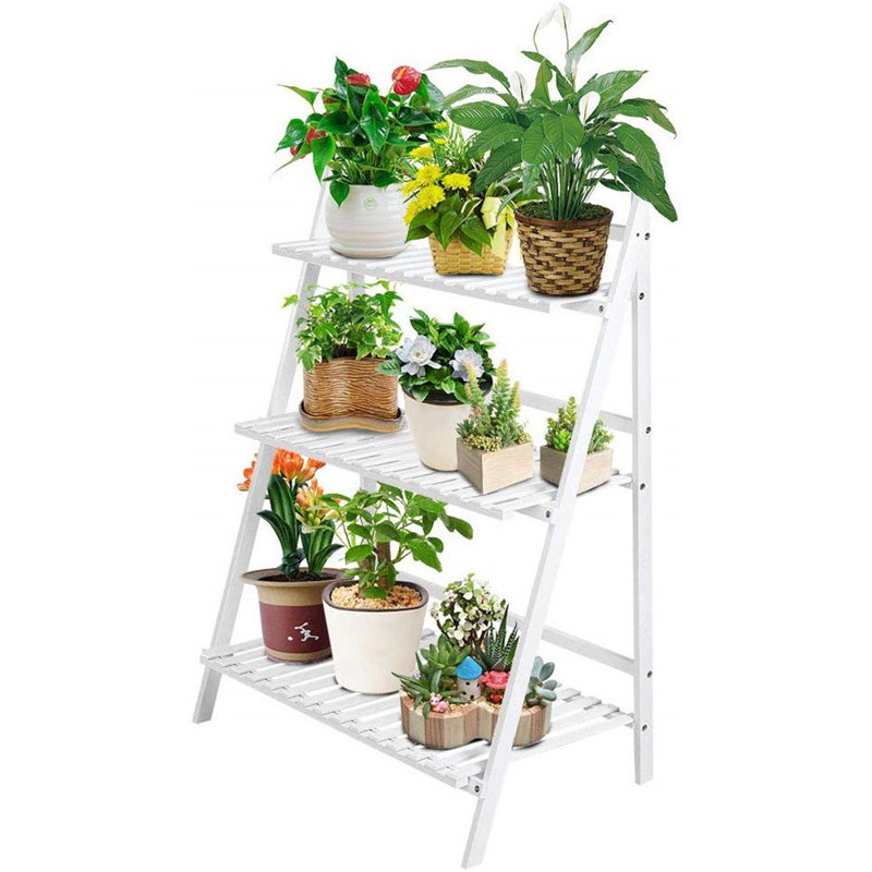 Bojorquez Multi-Tiered Plant Stand, White