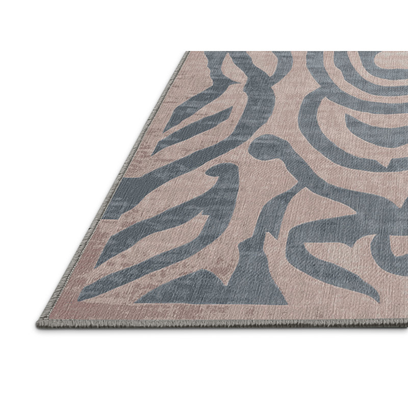 Machine Washable Gray Area Rug, Runner 2' x 4'