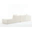 Modulaire moderne en L, tissu éponge beige, 3 modulaires pour le salon, aucun assemblage requis Modulaire contemporain, assemblage, design fonctionnel