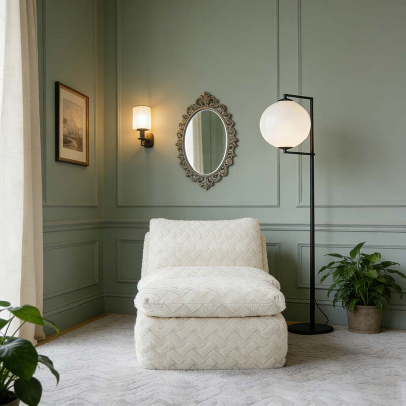 canapé-lit avec repose-pieds pivotant