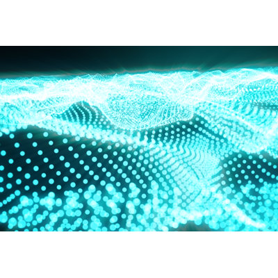 Abstract Digital Wave - Wrapped Canvas Print