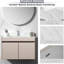 Comptoir de meuble-lavabo en pierre frittée blanche de 37 pouces avec dosseret et trou de 4 po - Pierre, lavabo rectangulaire, trou de robinet pré-percé,