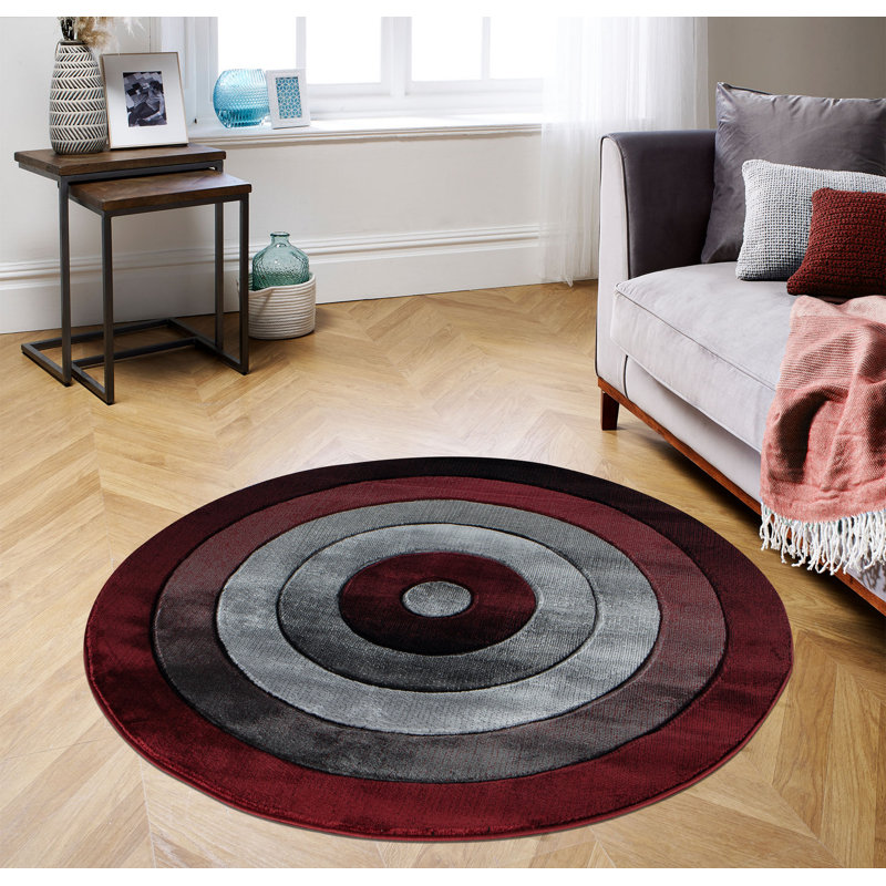 Antwonne Geometric Indoor Rug, Round 5'2"