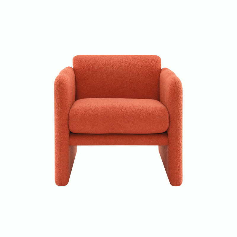 Zylah Upholstered Accent Chair, Orange